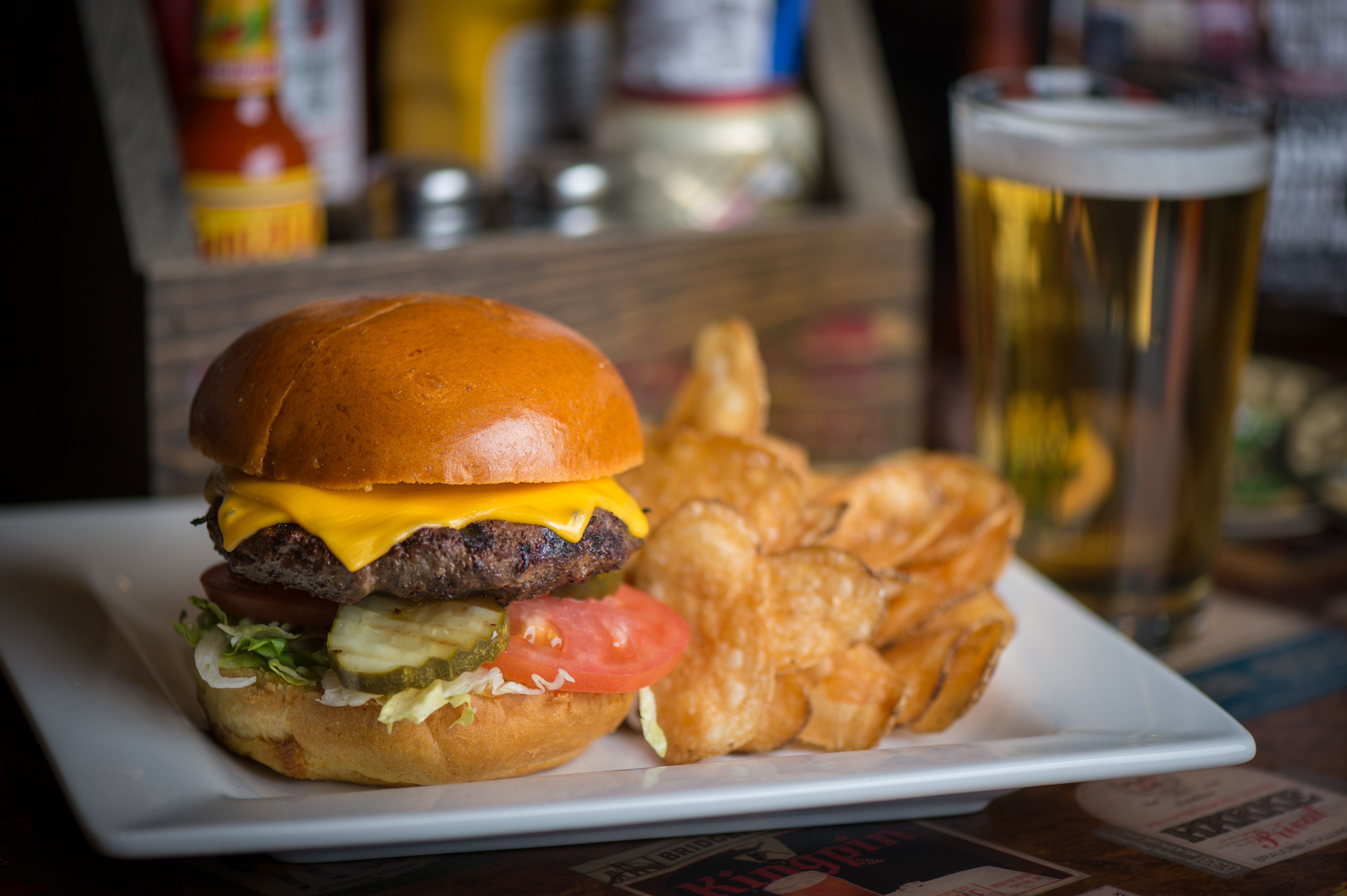'All American' plate at Cold Beers & Cheeseburgers. 