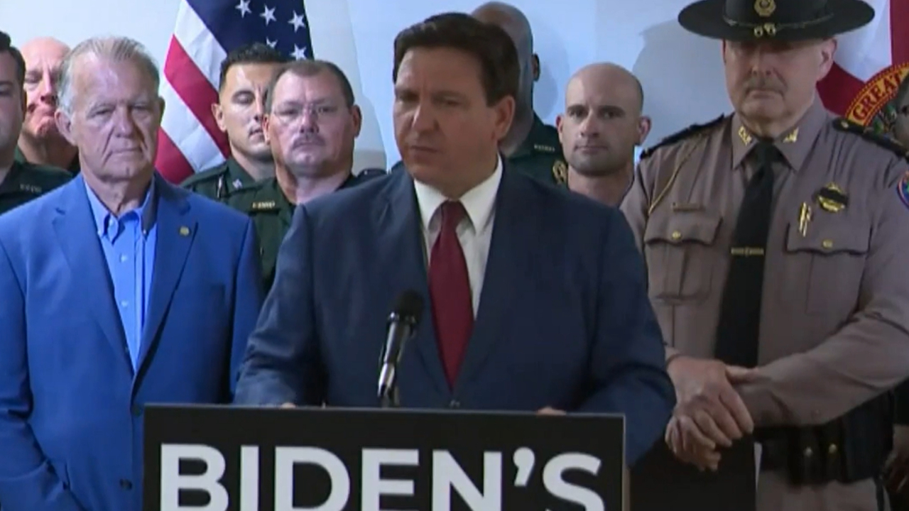 Florida Gov. Ron DeSantis speaks at a news conference in Pensacola on June 17, 2022.jpg