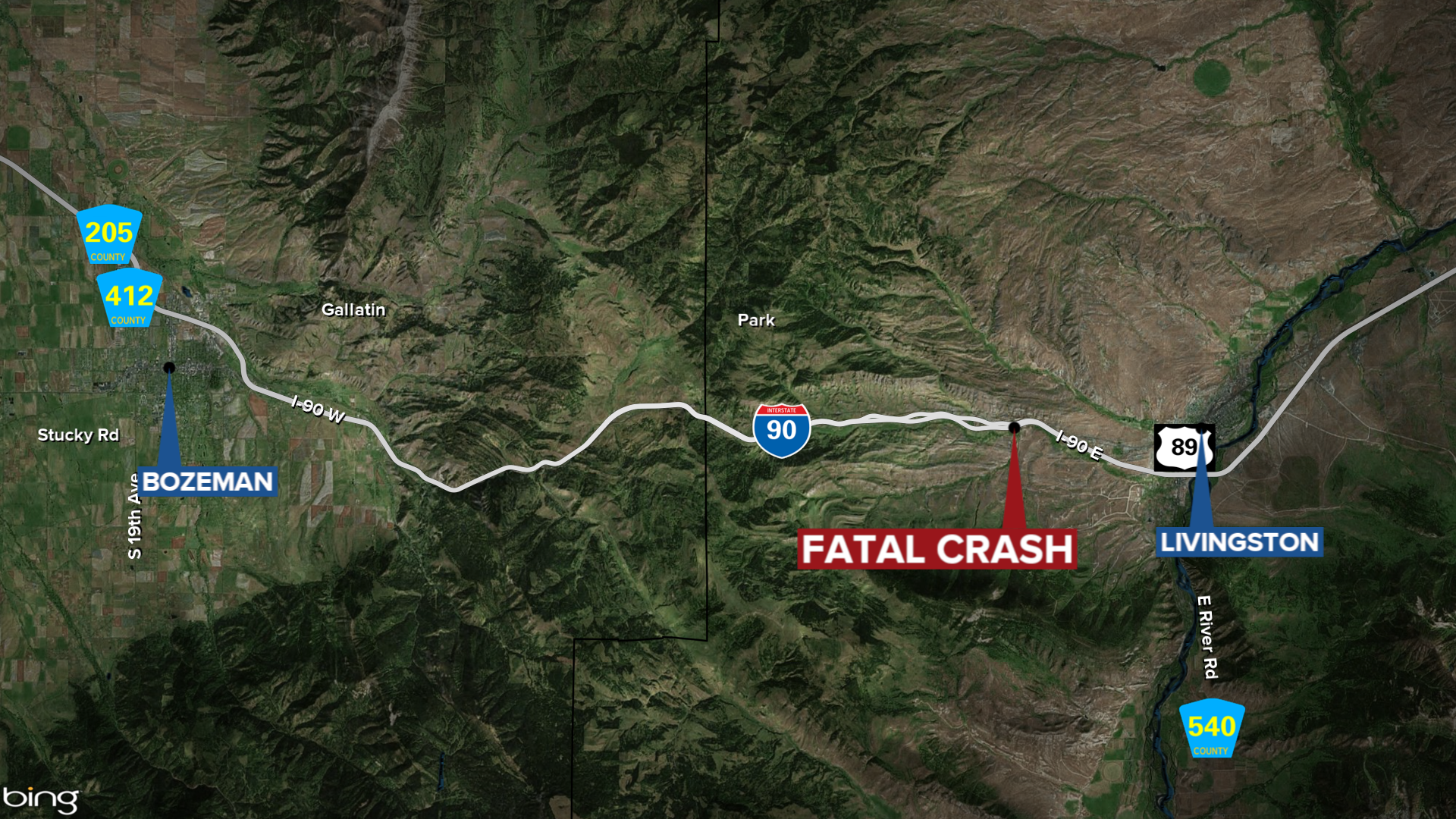 LIVINGSTON FATAL CRASH MAP