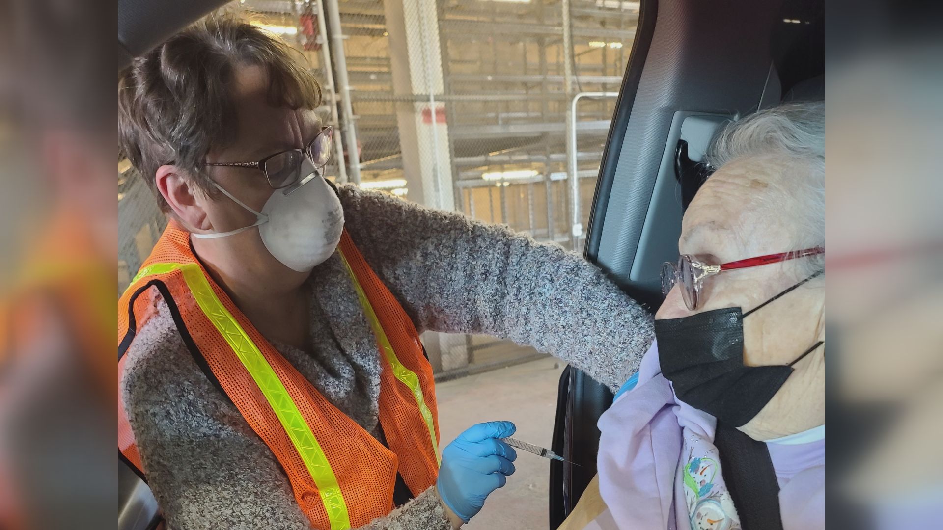 Rosalee getting the COVID-19 Vaccine