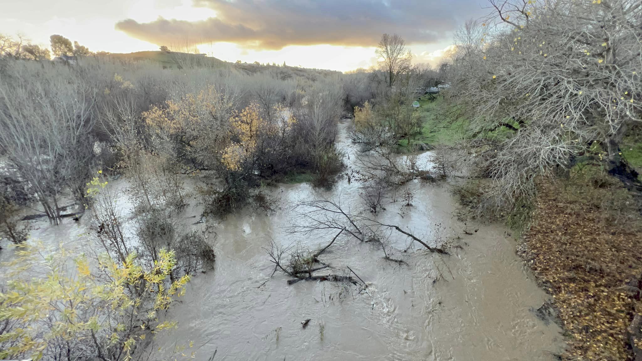 The Salinas River after Saturday's strong storm 