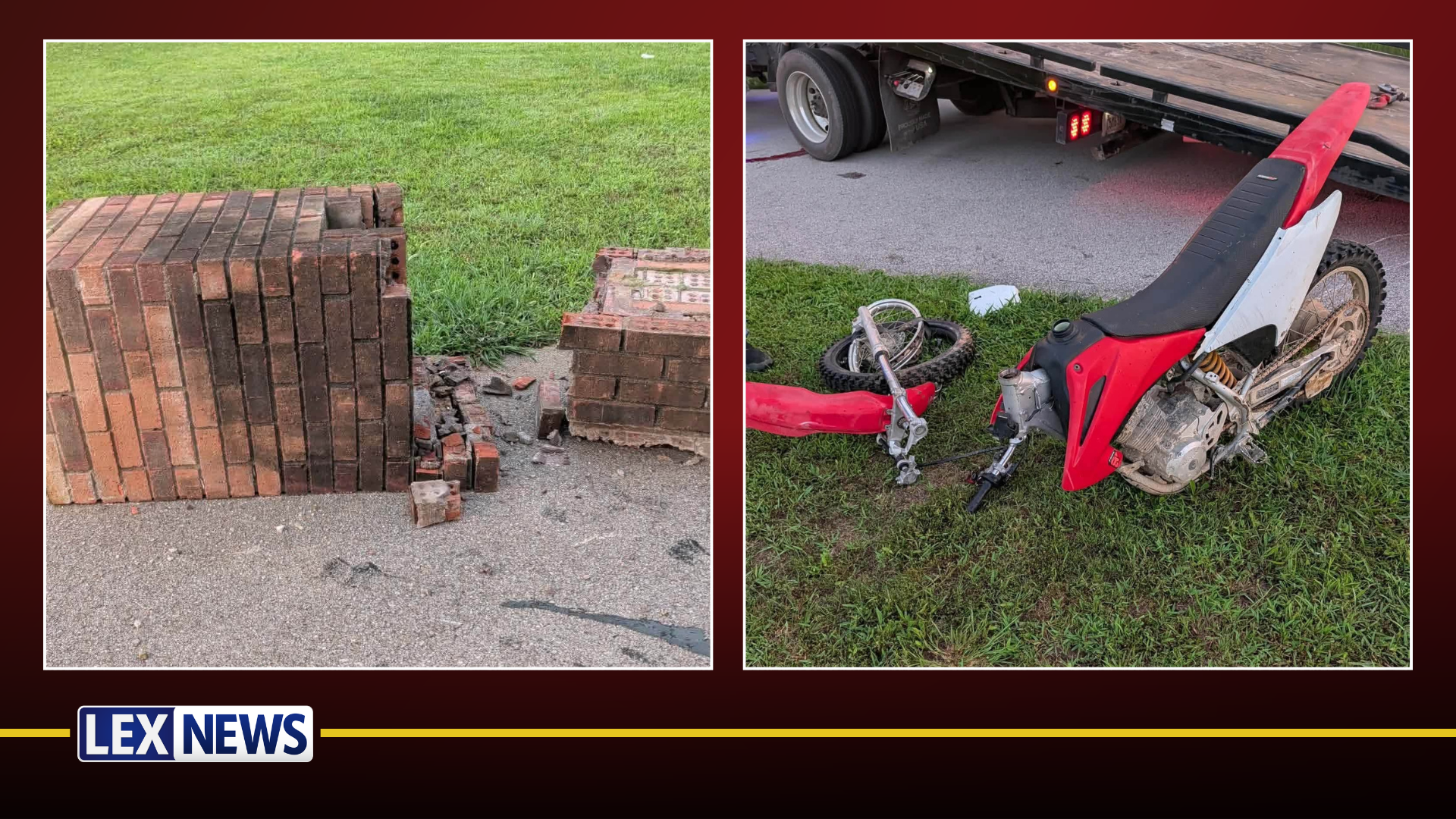Photos following dirt bike accident