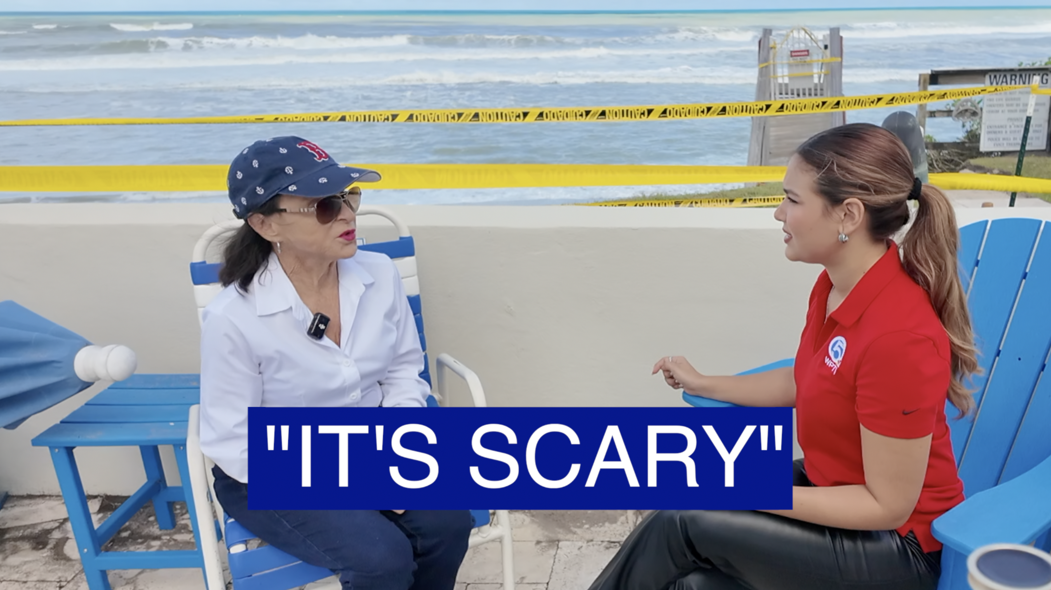 Samantha Gutierrez listening to Juno by the Sea resident Linda Waitekunas