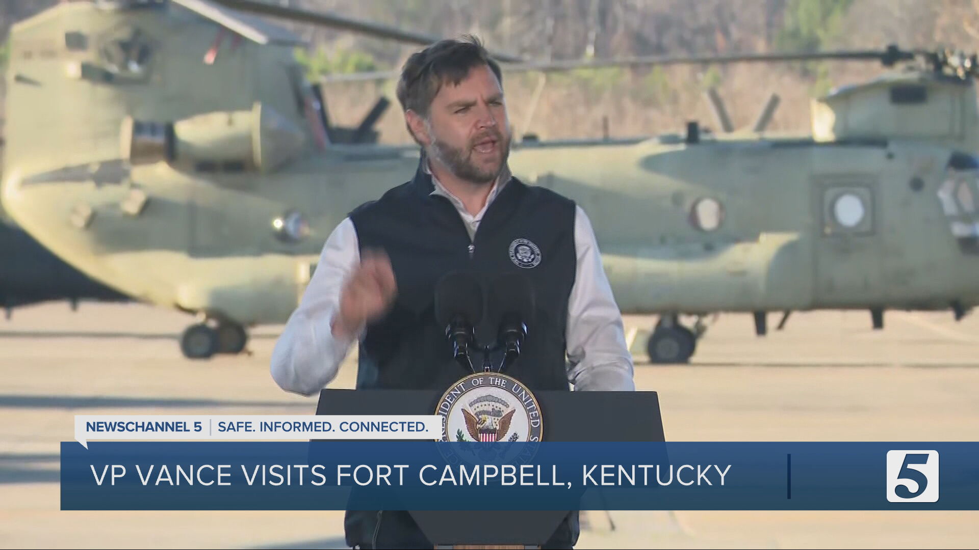 VP Vance at Fort Campbell