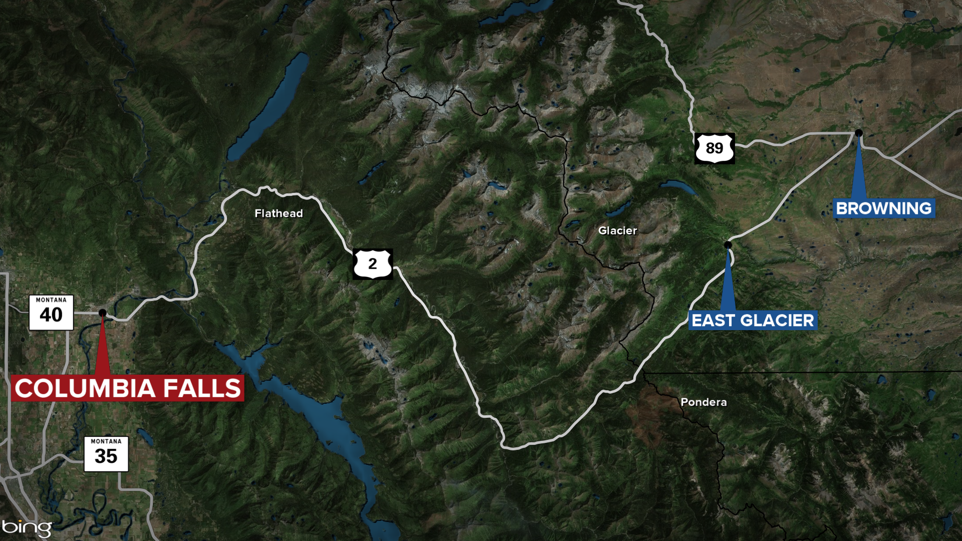 Columbia Falls stolen vehicle map