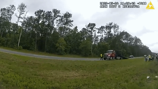 Florida woman's car goes airborne after hitting tow truck ramp on Georgia highway