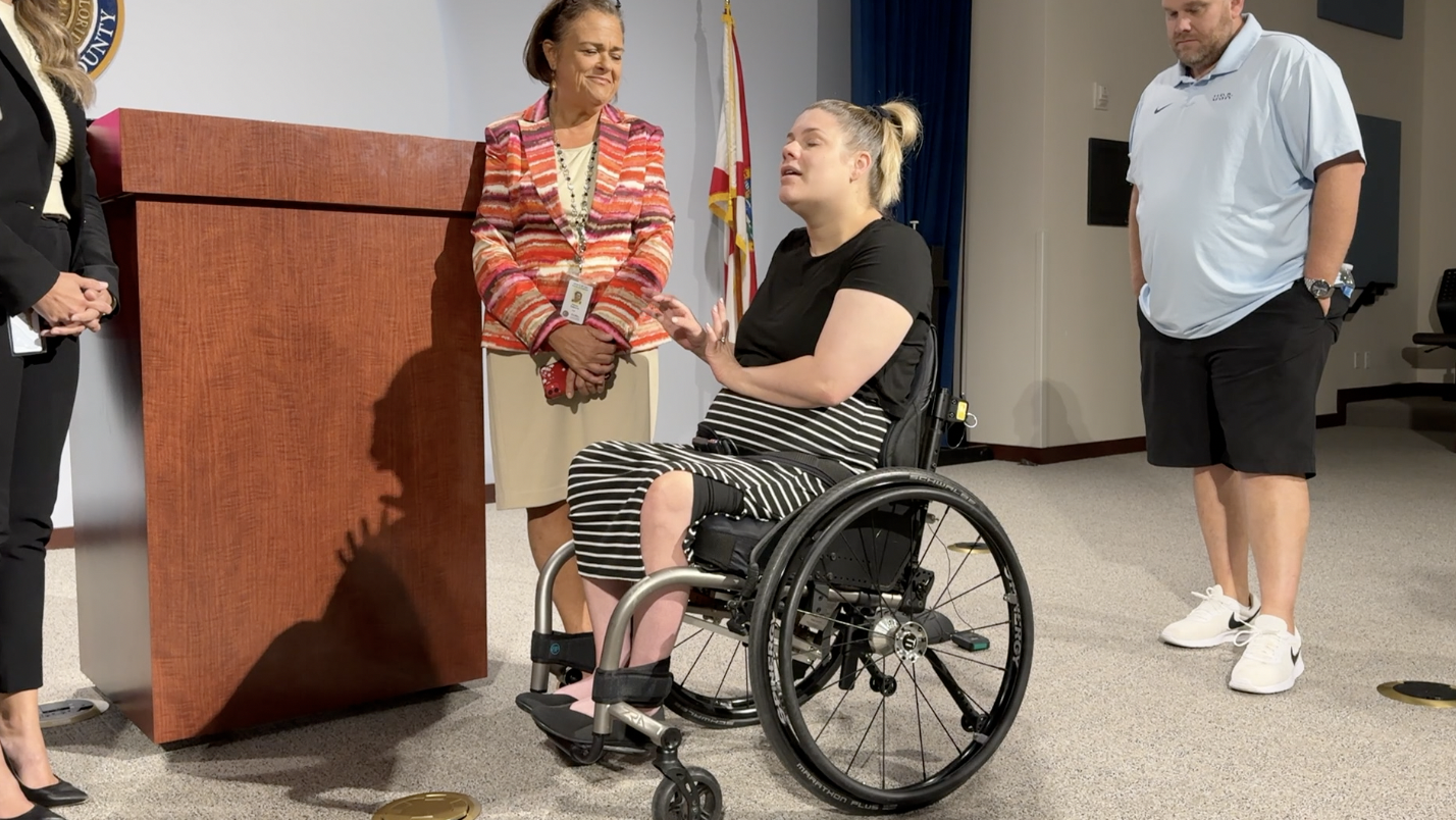 Paralympian shares her story this Domestic Violence Awareness Month