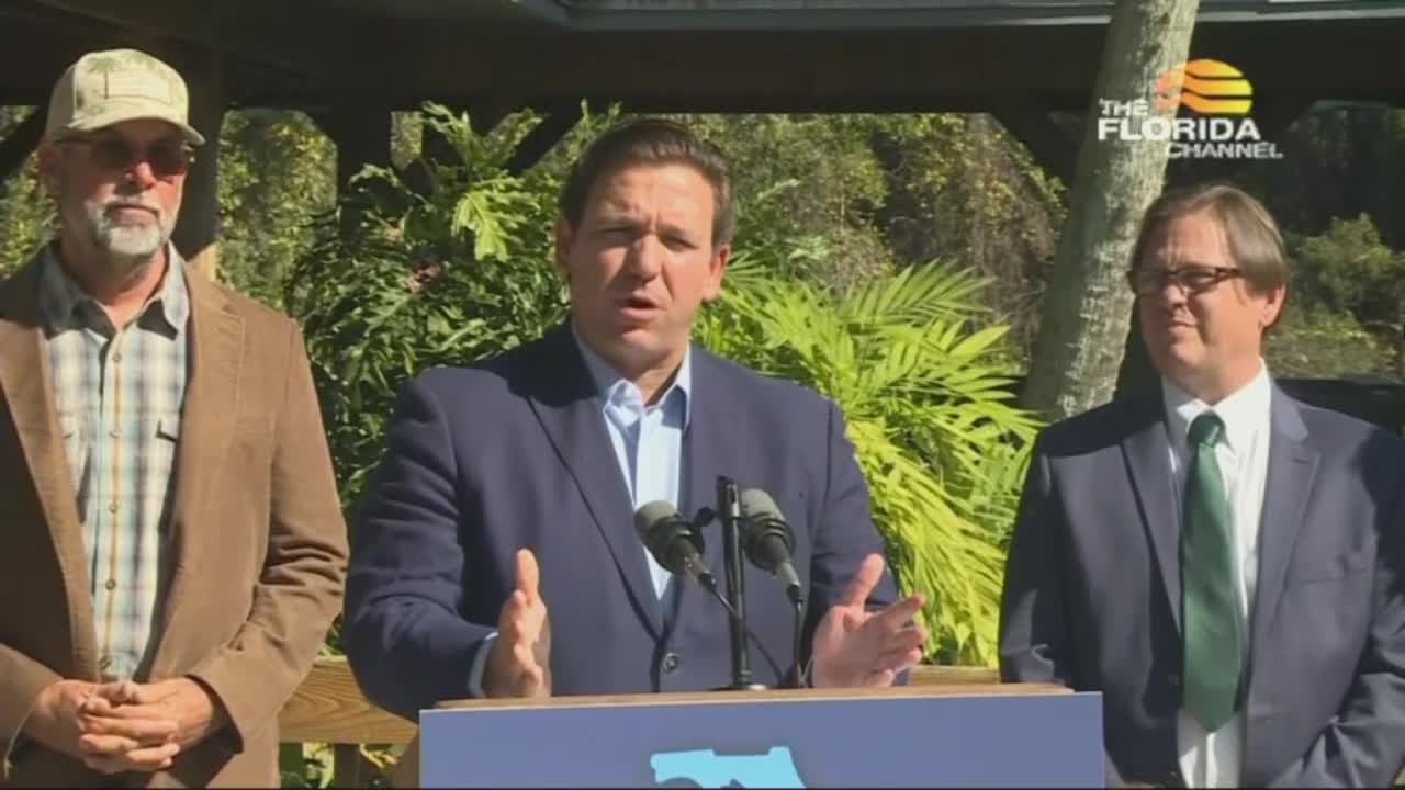 Gov. Ron DeSantis at Weeki Wachee news conference, Nov. 9, 2021
