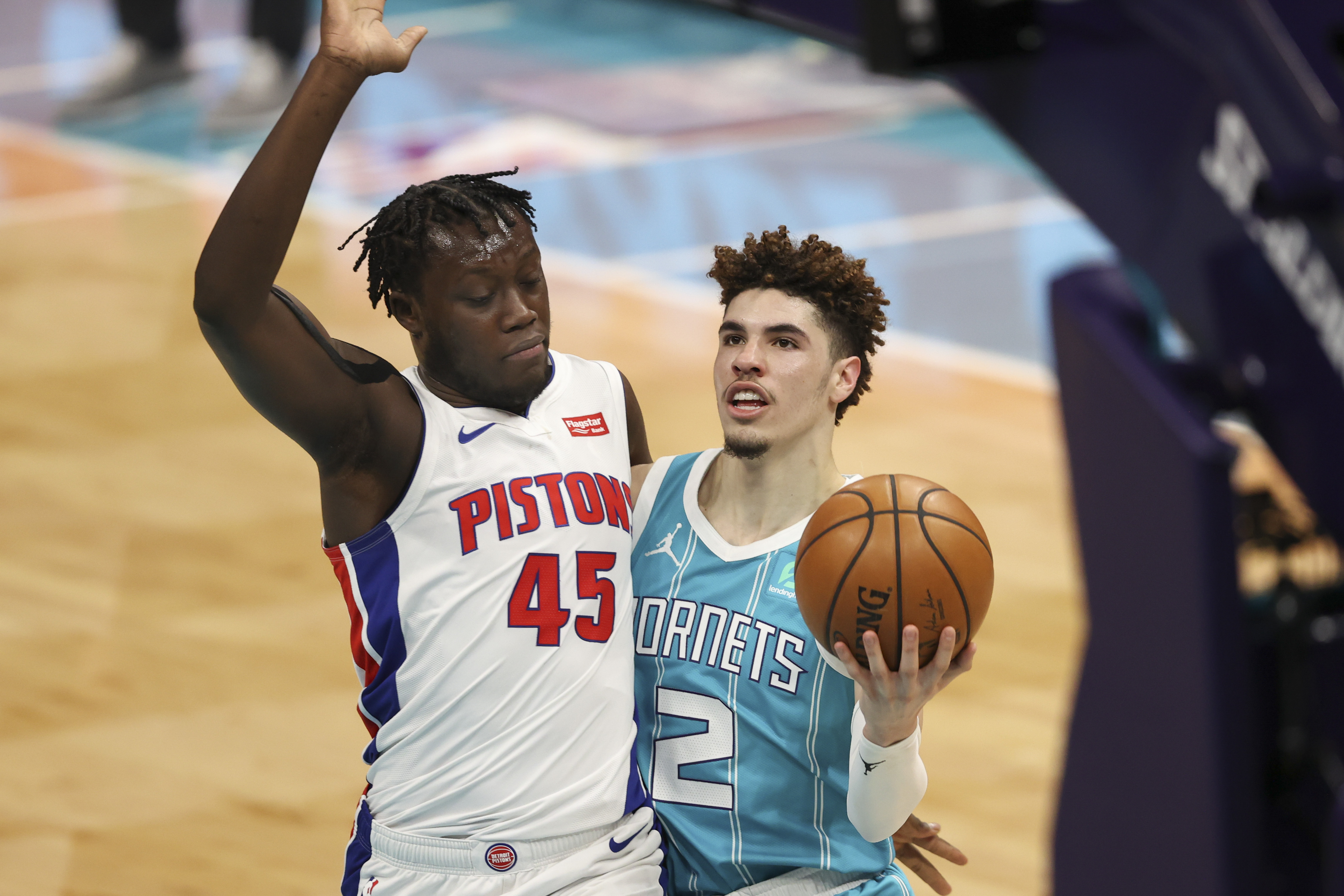 LaMelo Ball, Sekou Doumbouya, Pistons Hornets Basketball