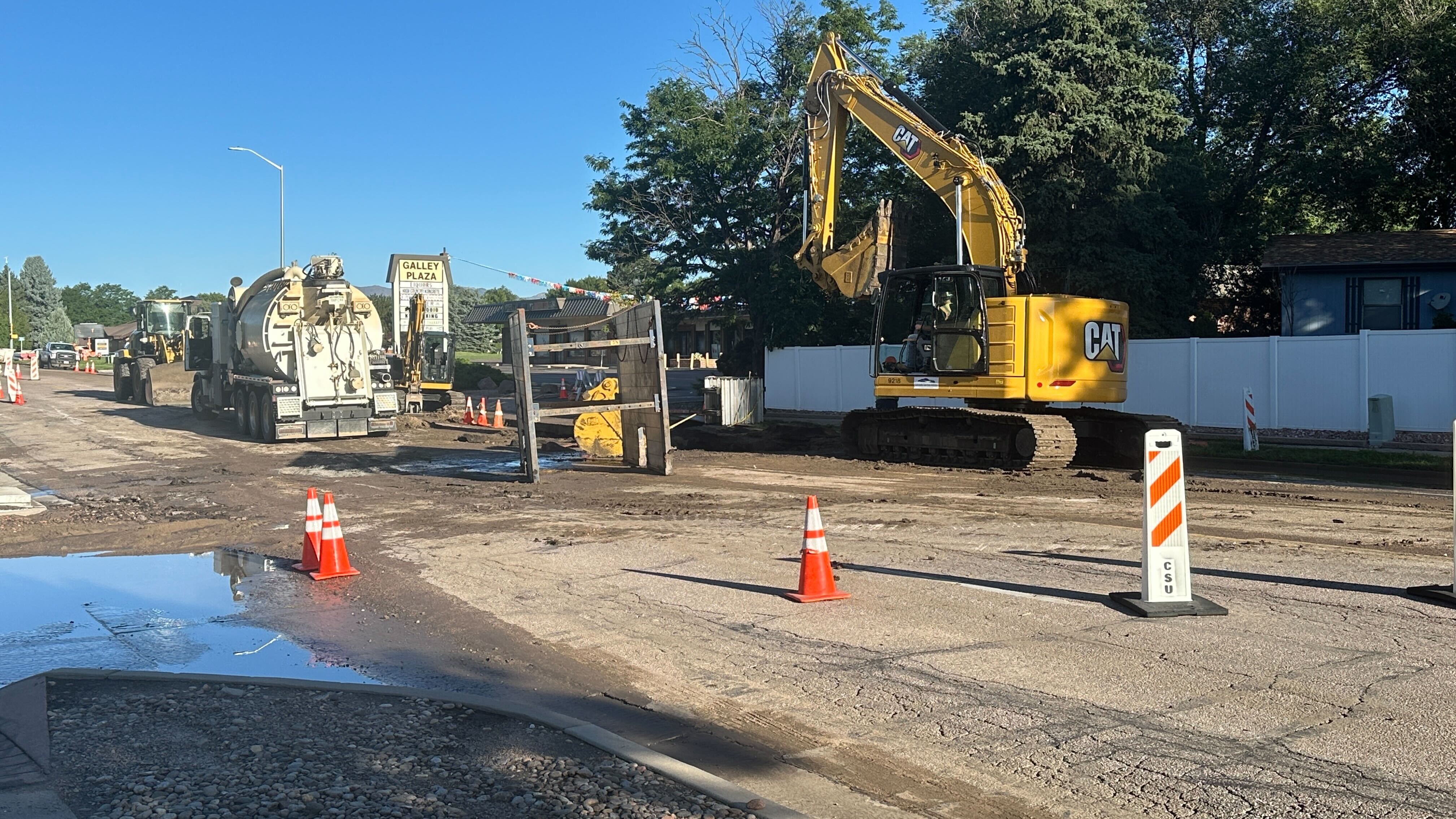 Galley Road Water Main Work 