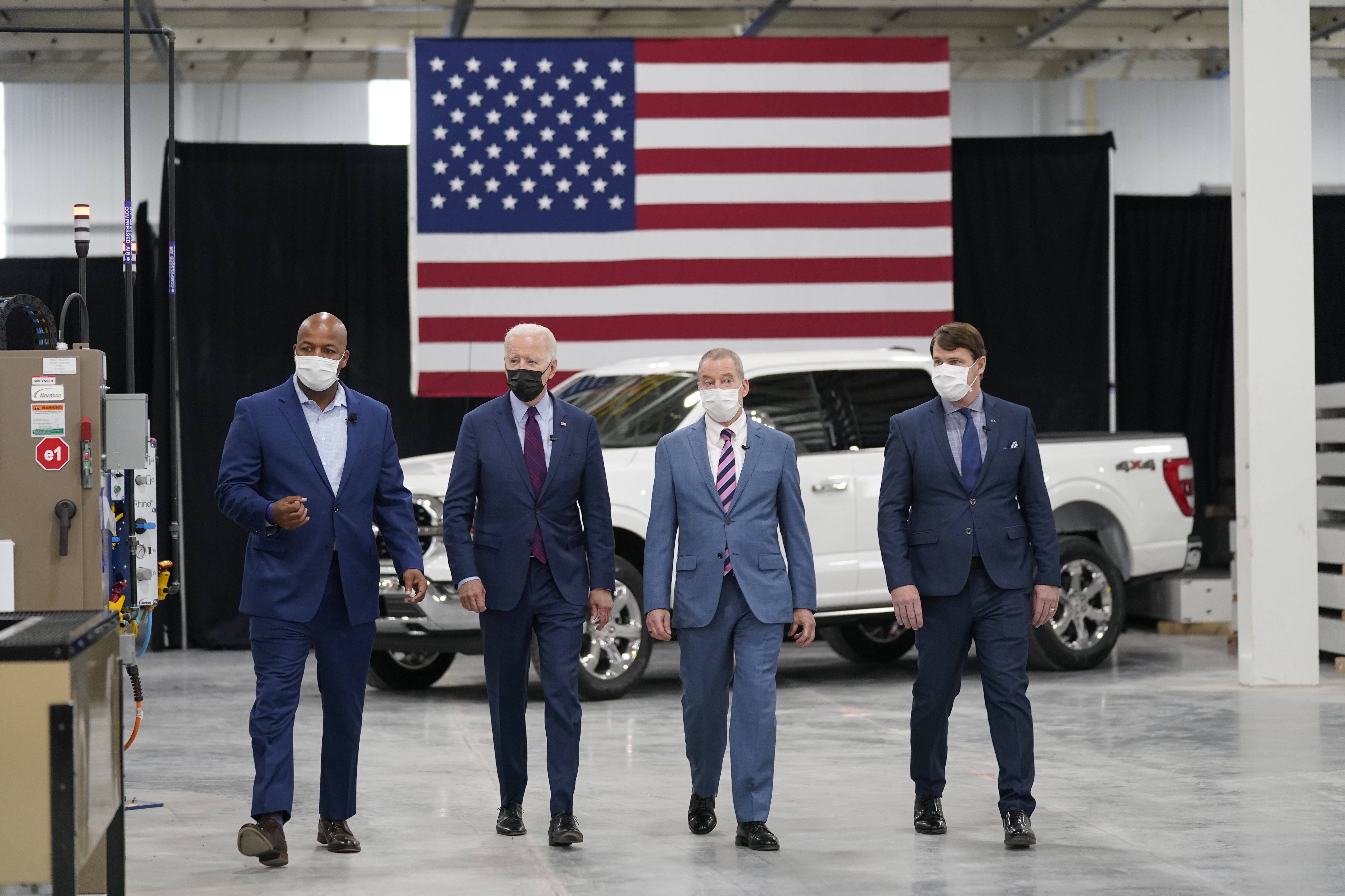 Joe Biden tours Ford factory Dearborn