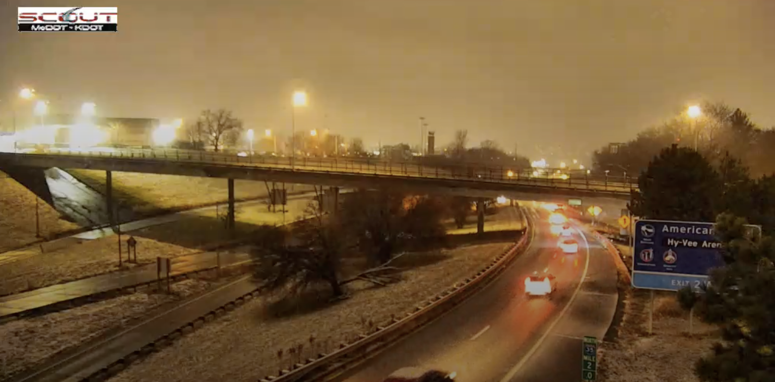 Interstate 35 past Interstate 670 in KCMO