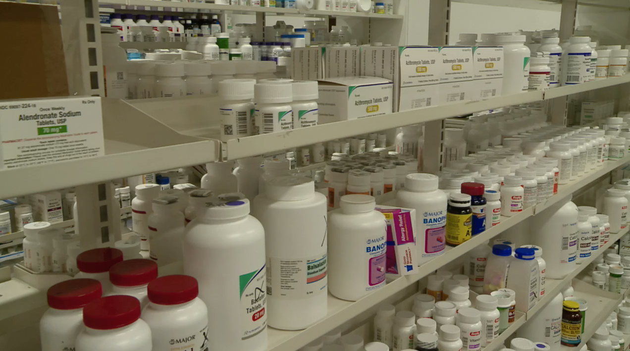 Prescription drugs at pharmacy