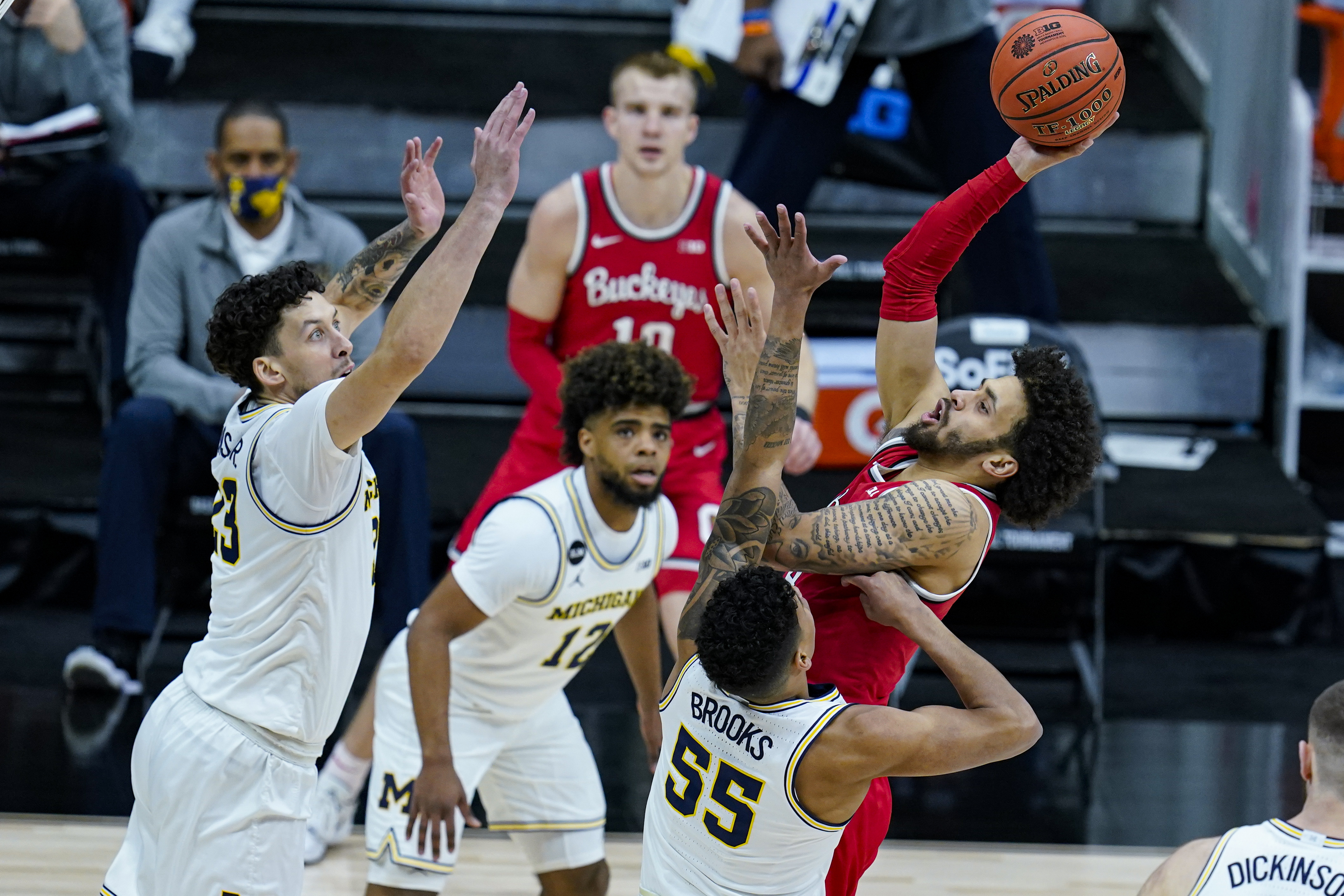 Brandon Johns Jr., Eli Brooks, Duane Washington Jr. Big Ten Tournament