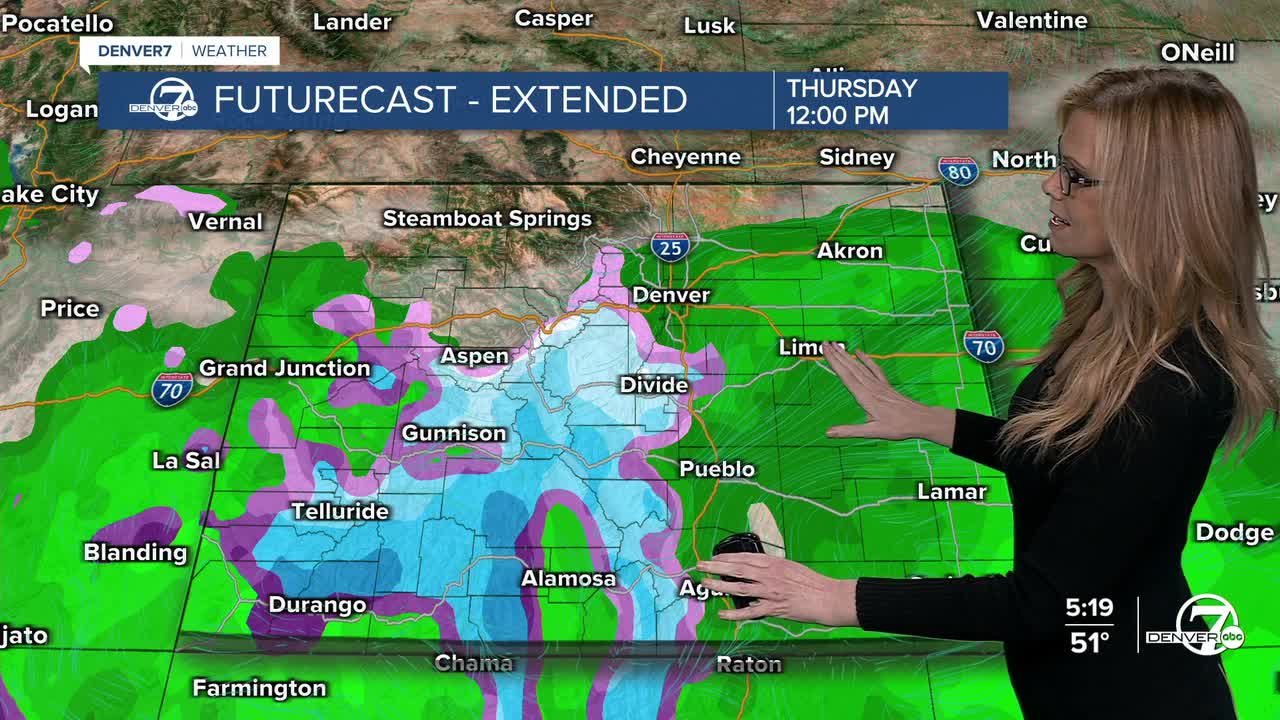 Rain and snow for Colorado