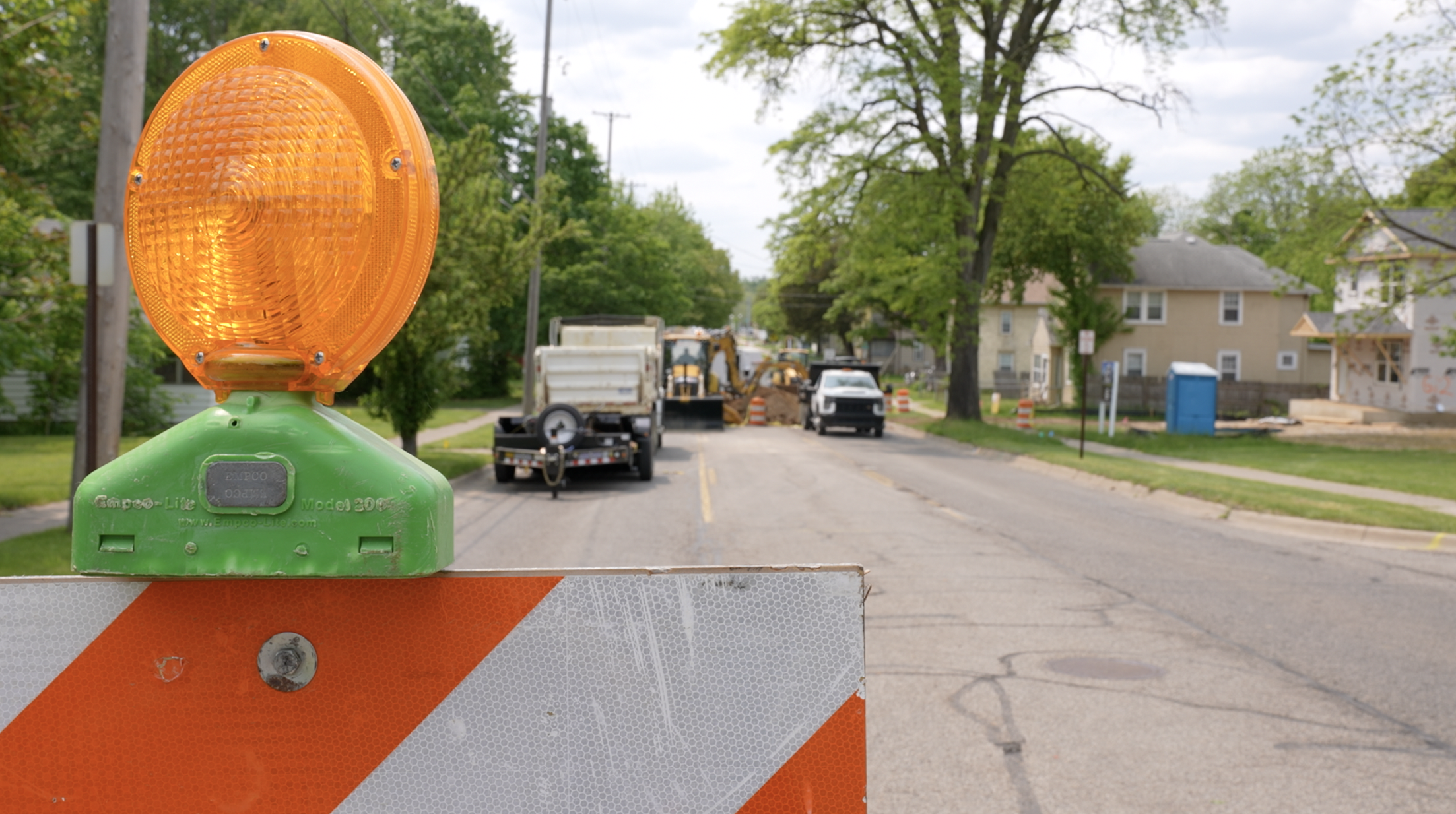Construction on East Ganson Street in Jackson