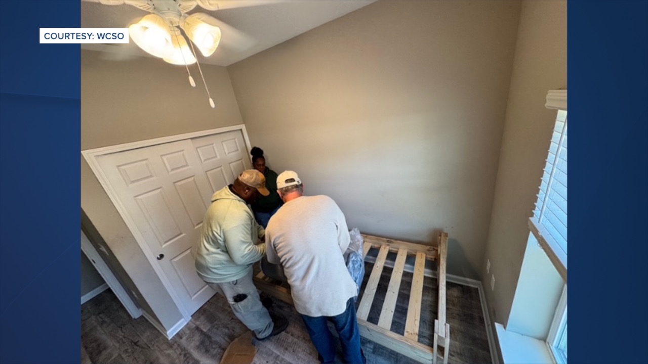 Beds being delivered to Wakulla County neighbors at 2024 Sleep in Heavenly Sleep Bed Build