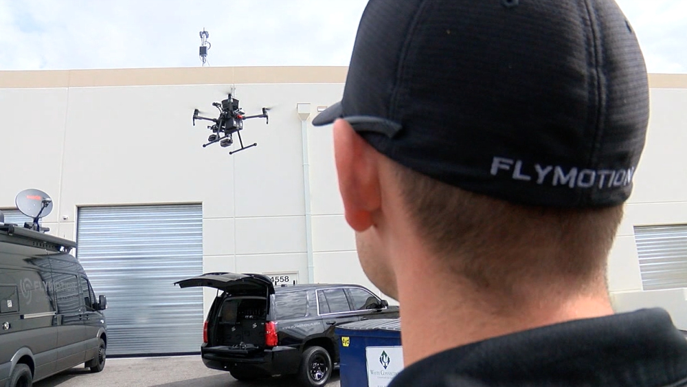 Flymotion drone surveillance police
