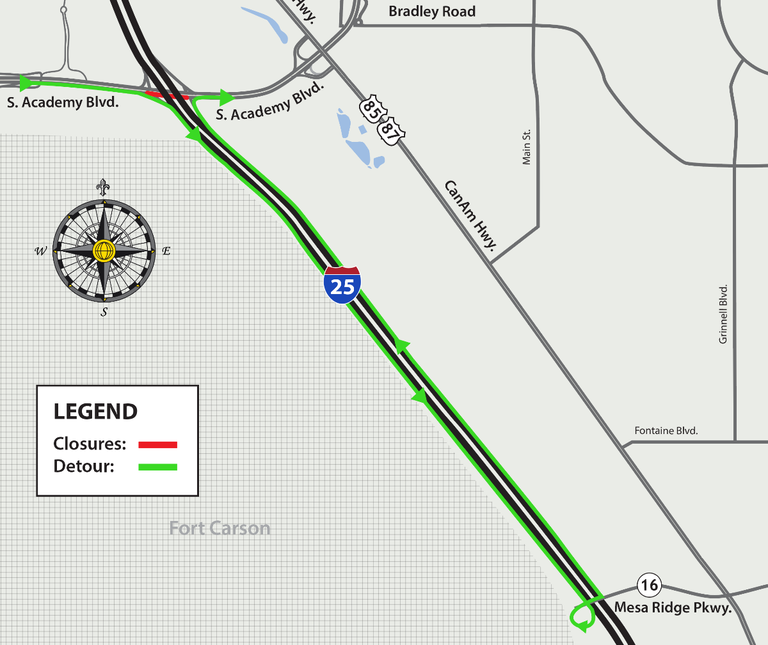 South Academy Boulevard Road Work