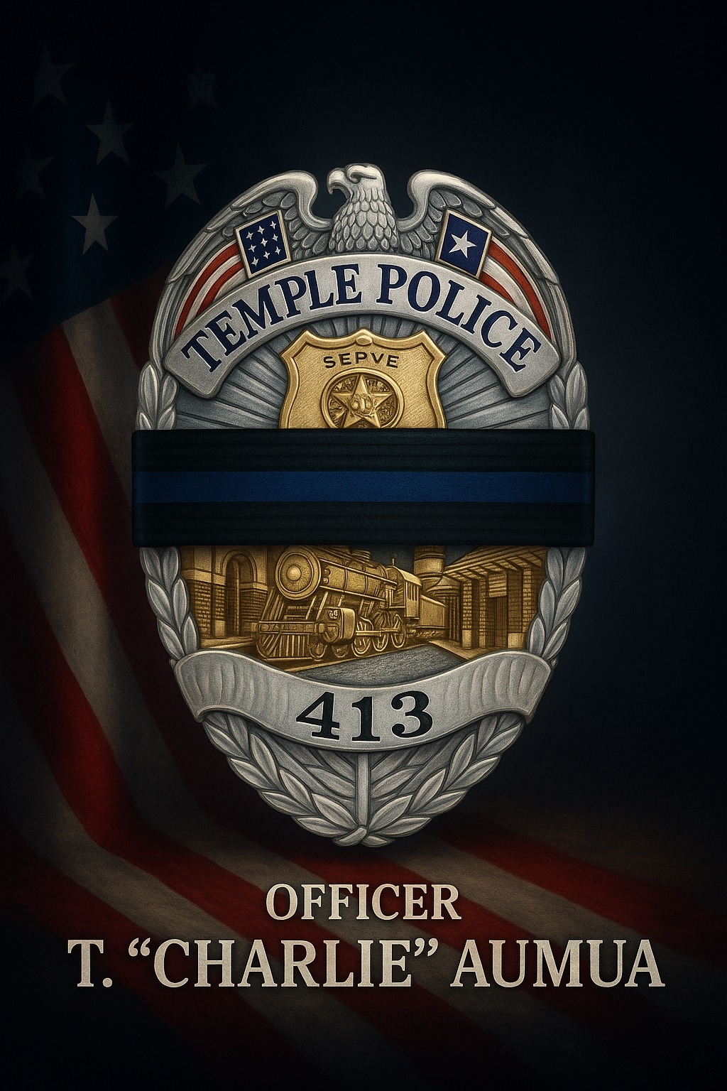 Temple PD black band badge.jpg