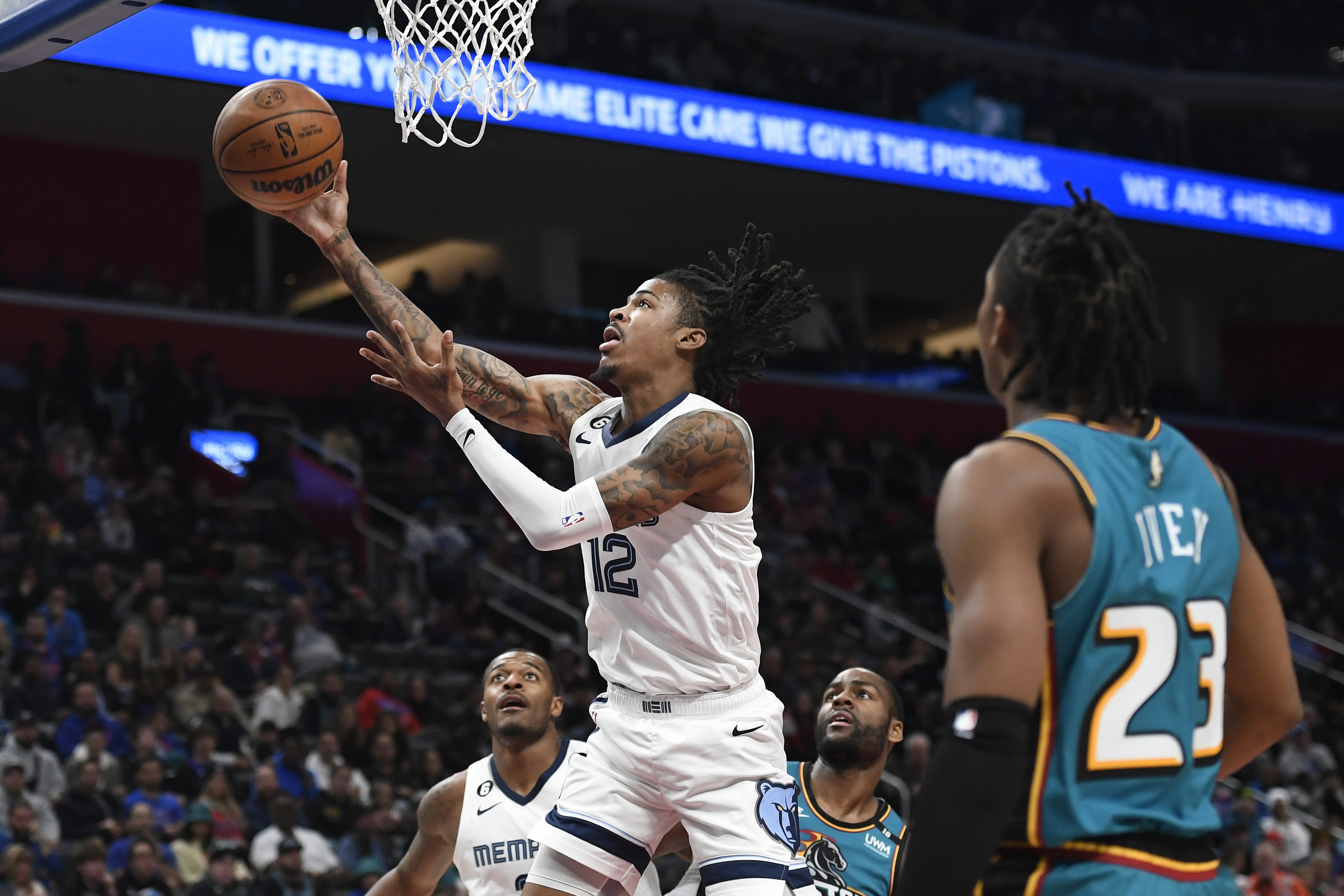 Ja Morant Grizzlies Pistons Basketball