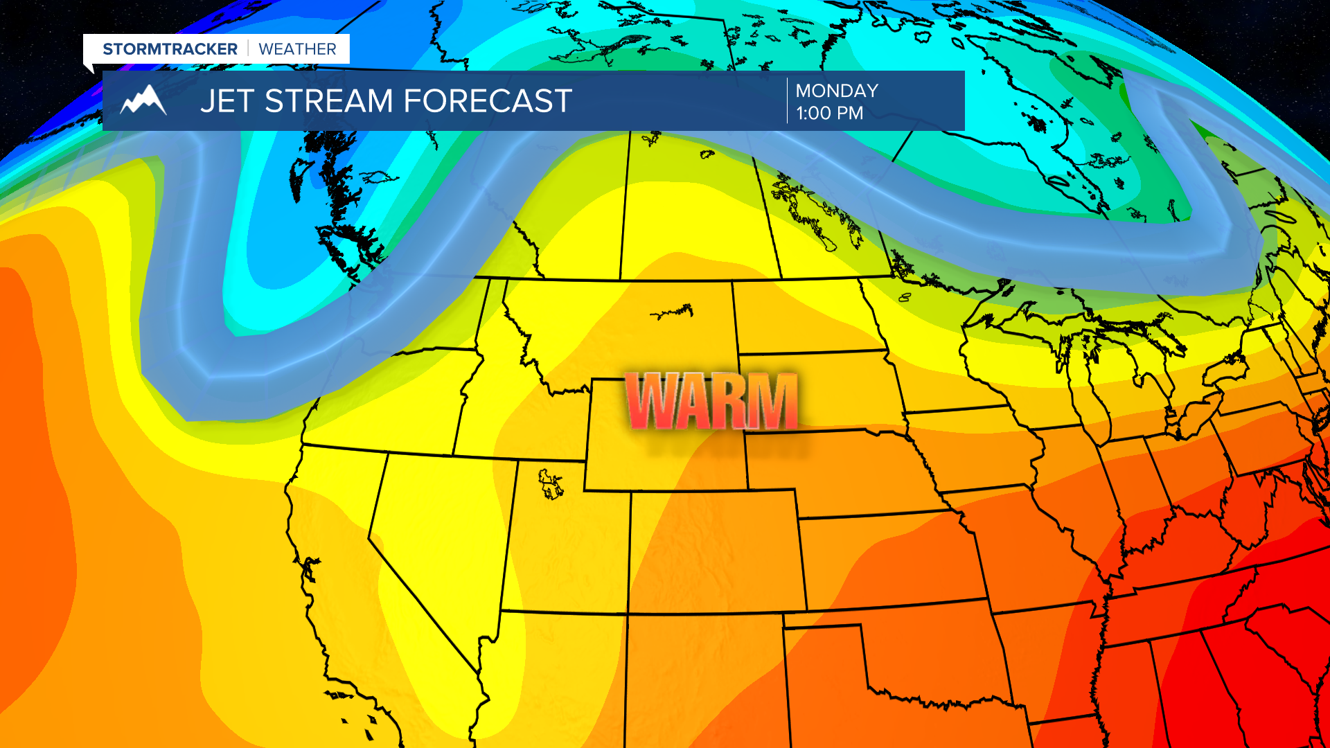 Jet Stream Position Monday