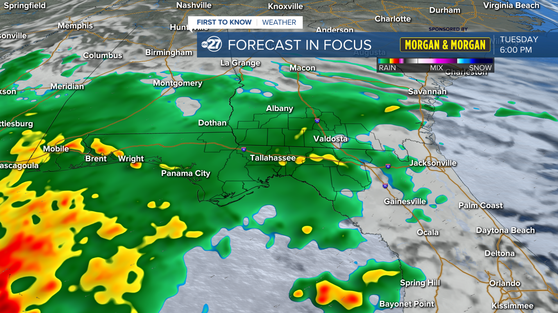 Light to moderate showers add up over next 3 days