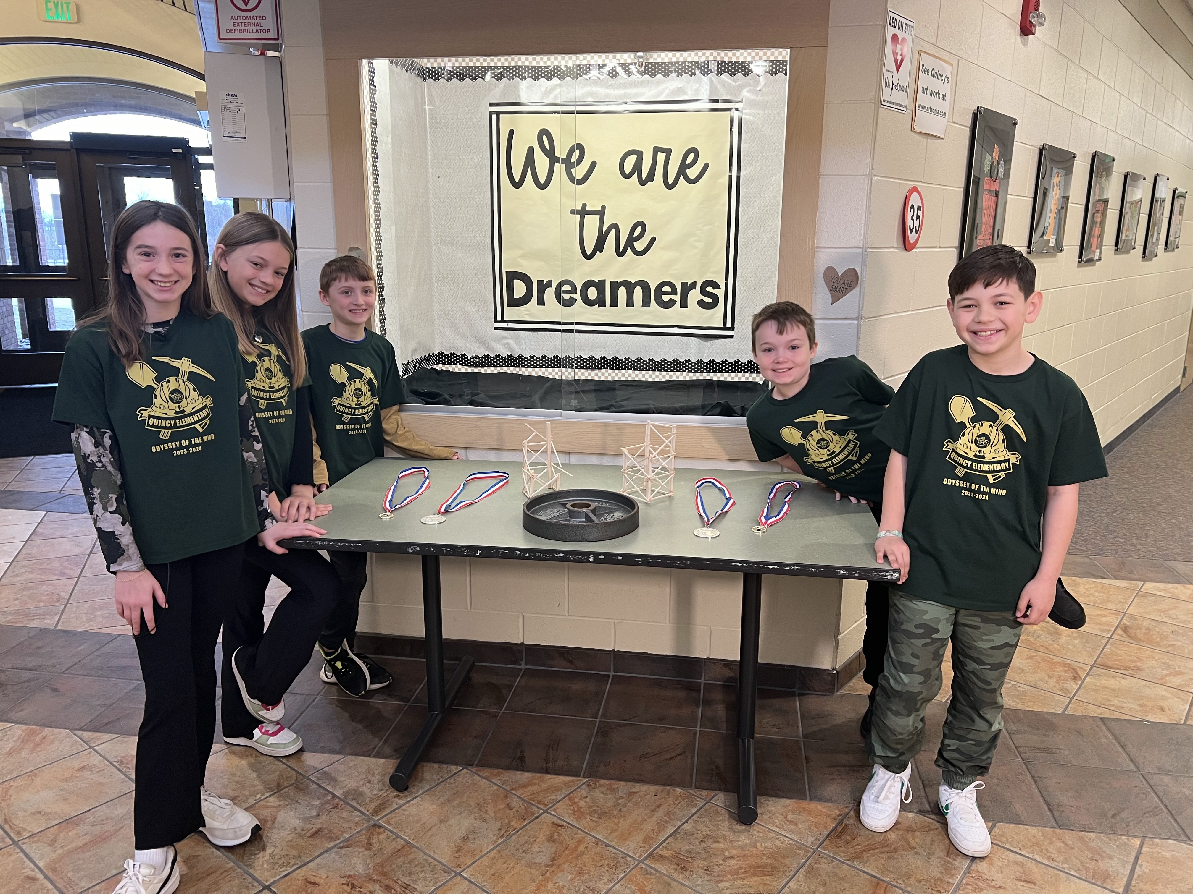 Quincy Elementary's Odyssey of the Mind Team, 2024
