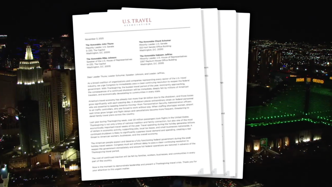 U.S. Travel Association Letter to Congress