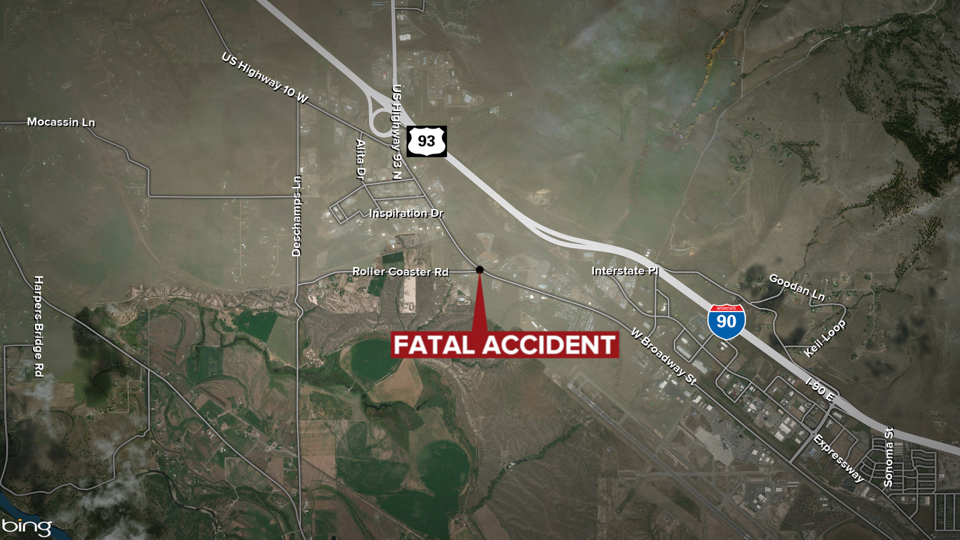 Missoula Fatal Pedestrian Accident Map