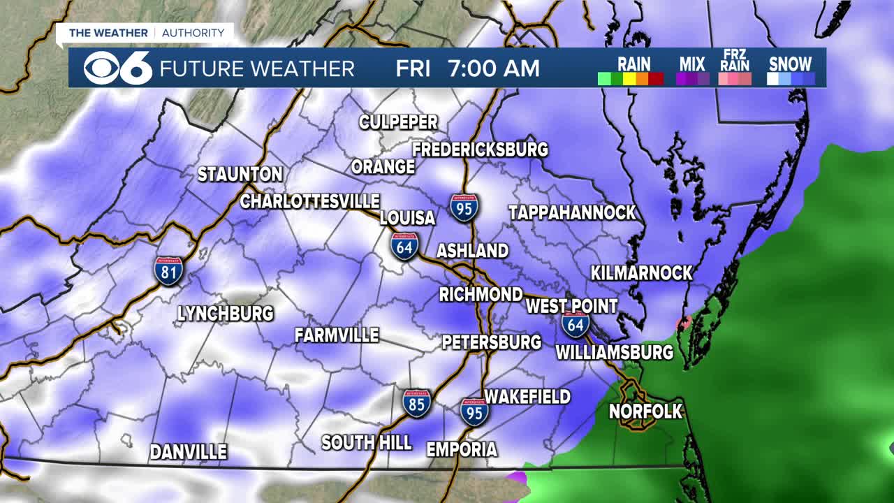 Snow in Virginia Winter Weather Dec. 5, 2025 