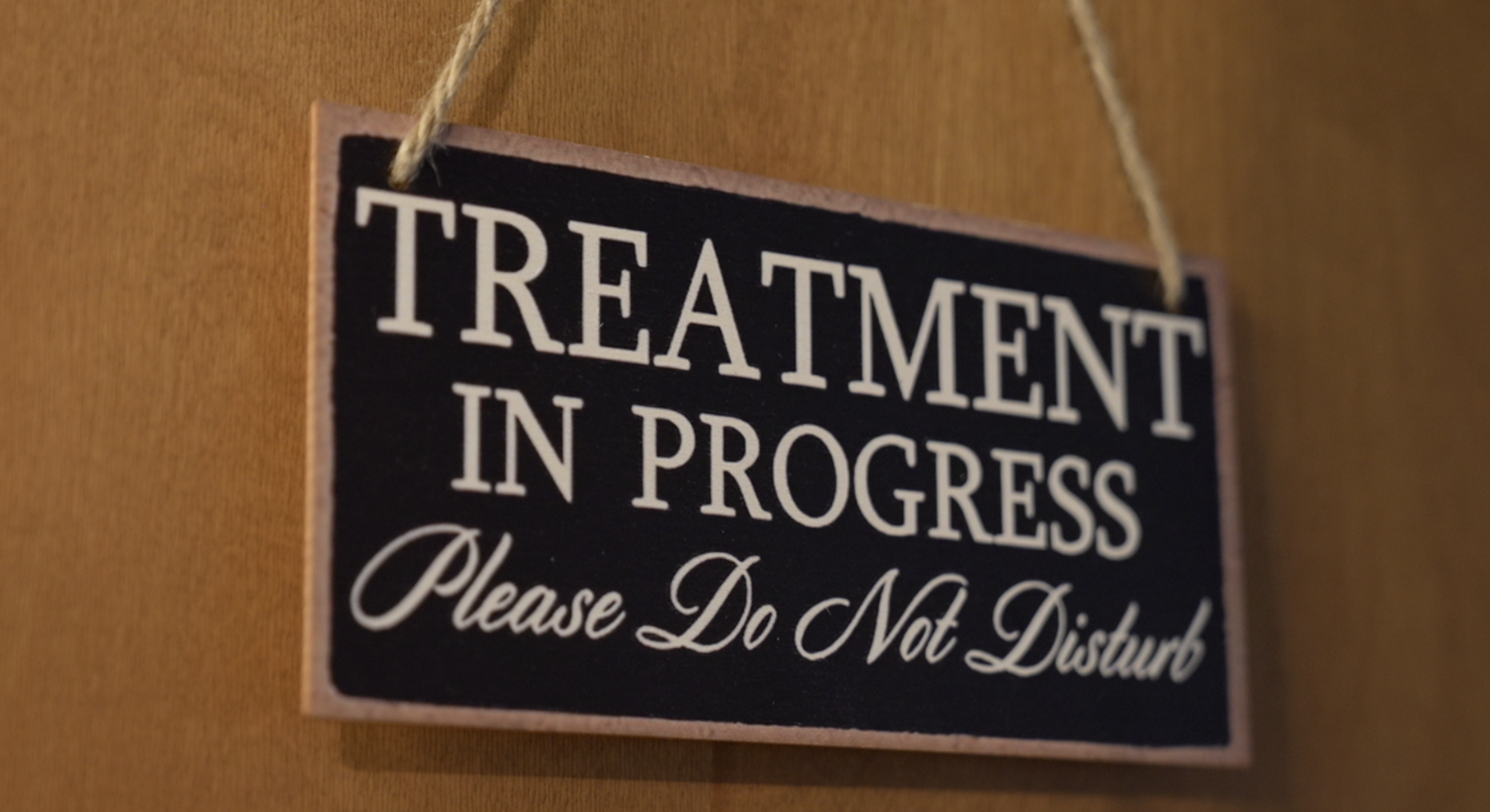 Treatment in progress sign 