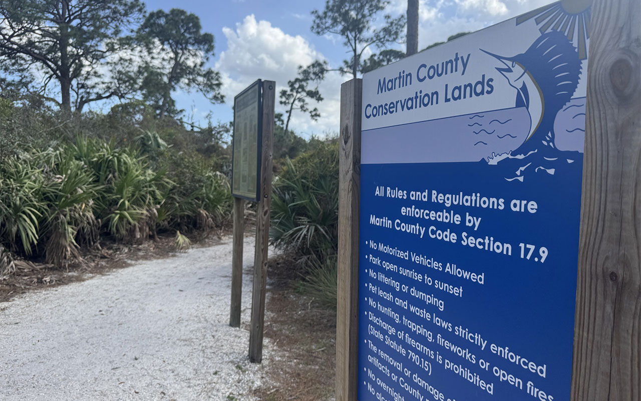 Martin County Conservation Lands sign 