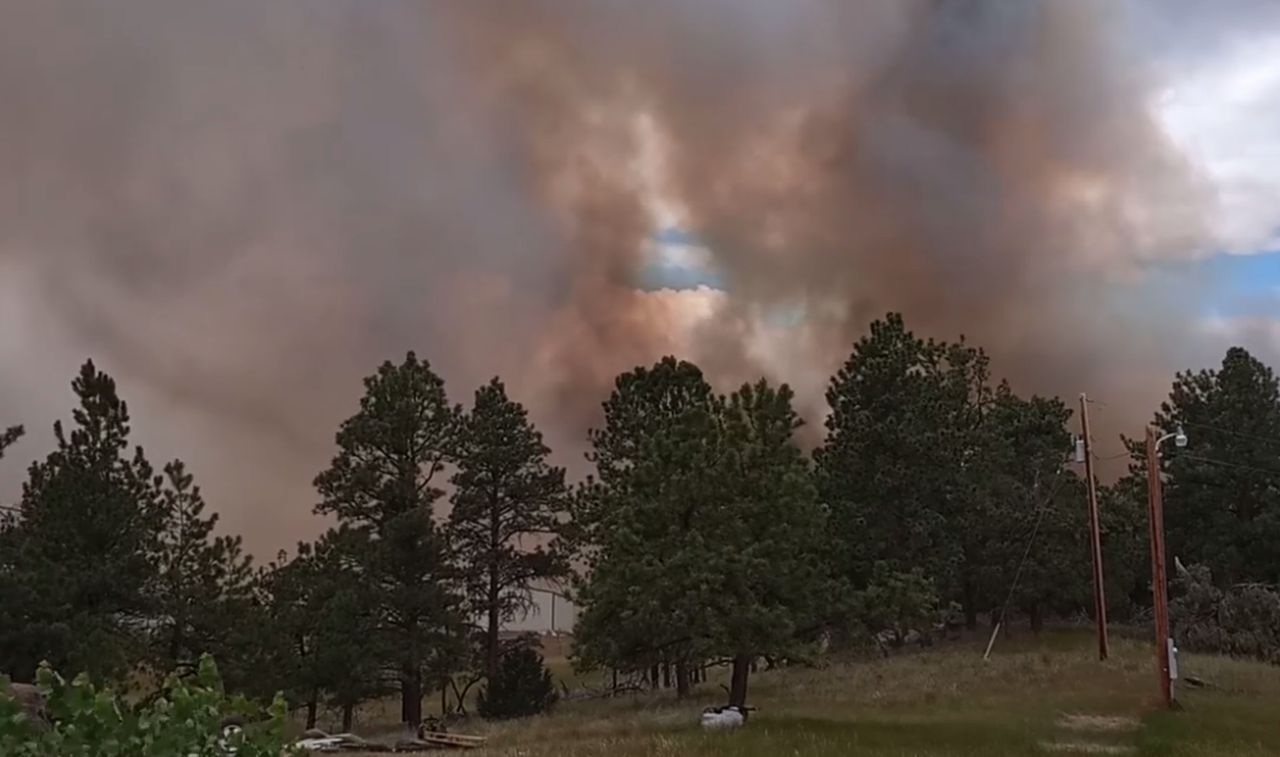 Wildfire east of Roundup (June 26, 2021)
