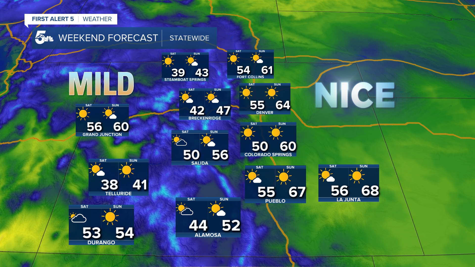 Weekend forecast for Colorado