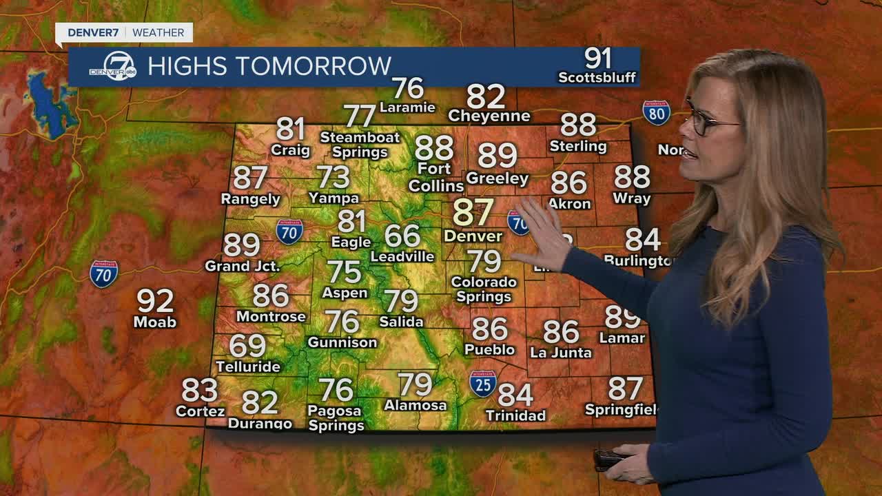 Highs on Monday