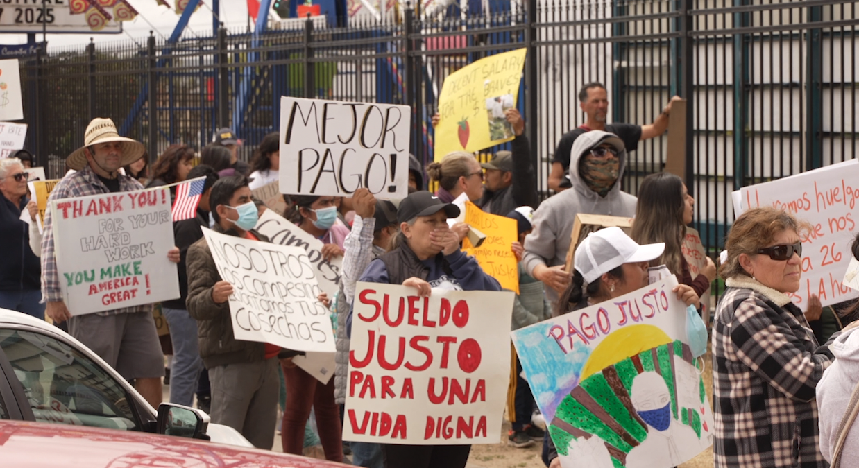 Santa Barbara County farmworkers rally for a living wage at Santa Maria Strawberry Festival