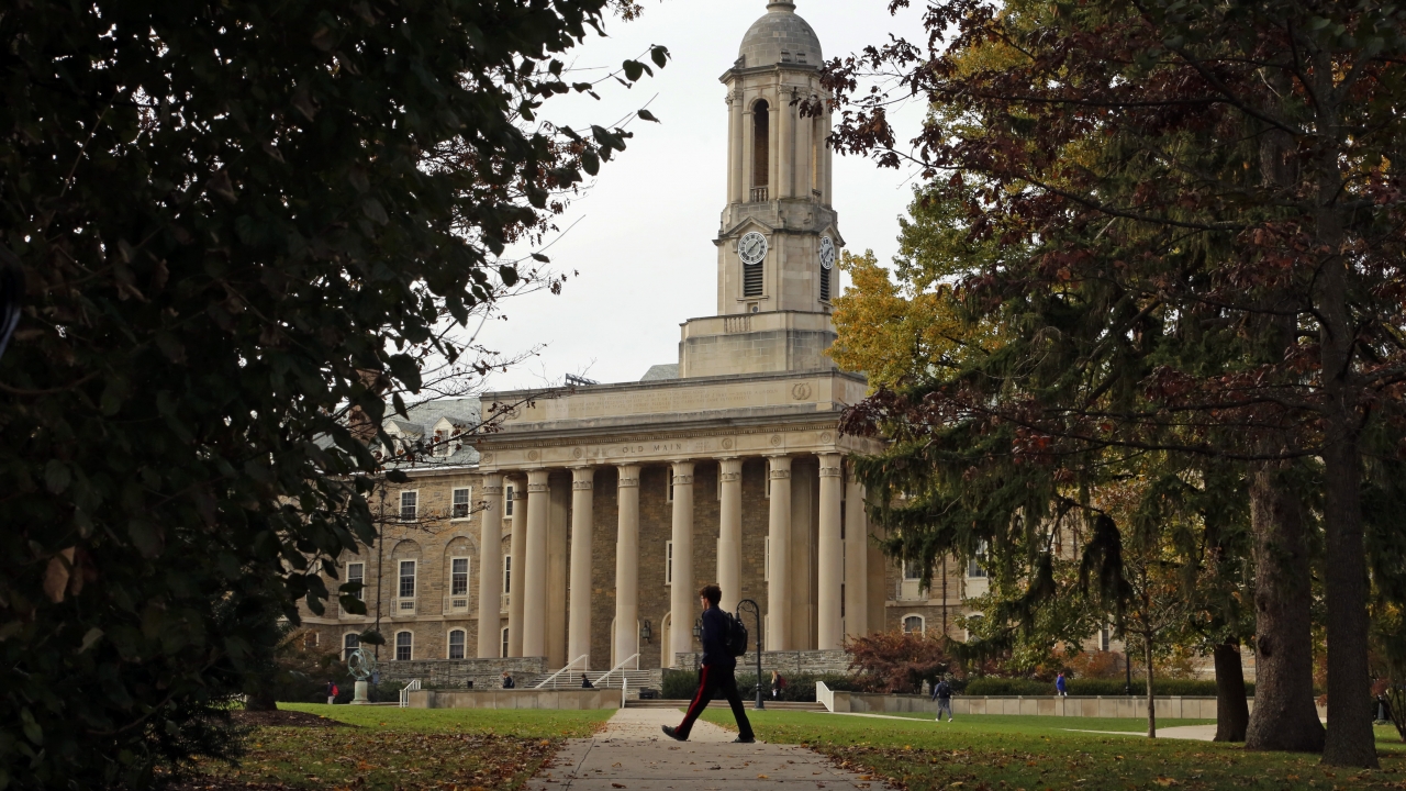 Old Main on the Penn State University campus.
