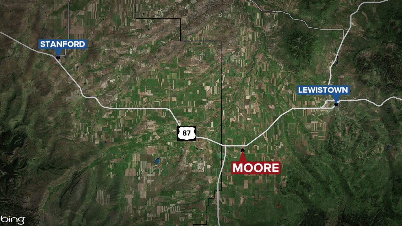 Moore Montana map fergus county