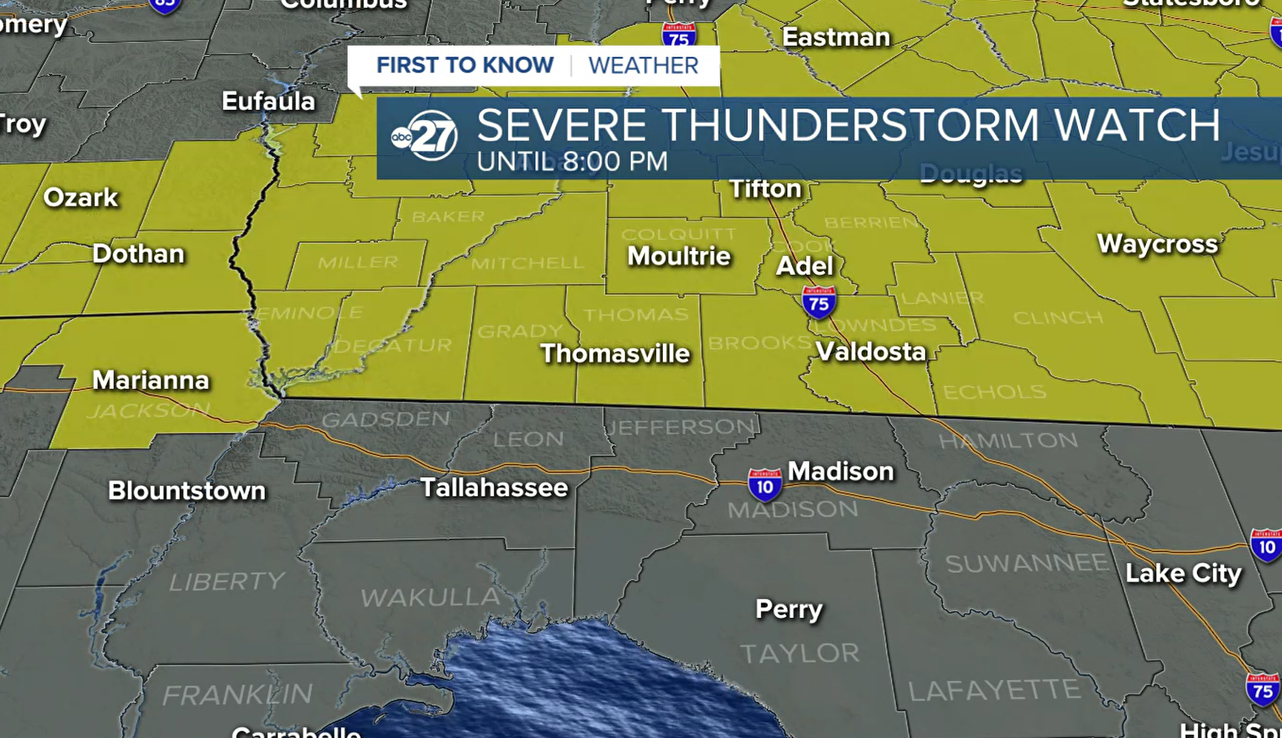Severe weather watch for Saturday afternoon 04/01/2023