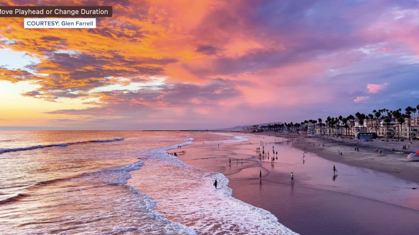Stunning sunset marks the end of Tropical Storm Kay after week of weather whiplash