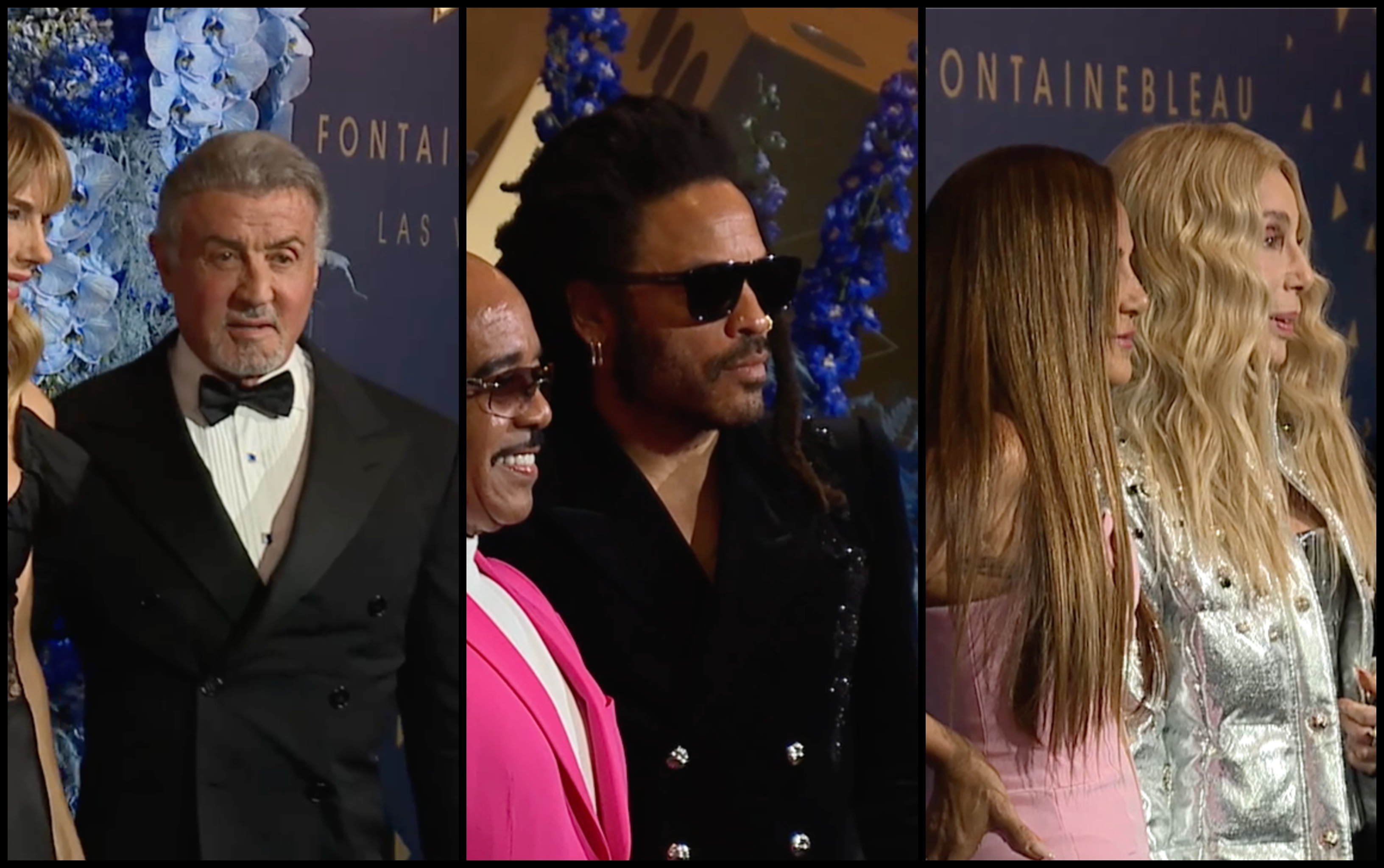 Celebs on Fontainebleau Blue Carpet