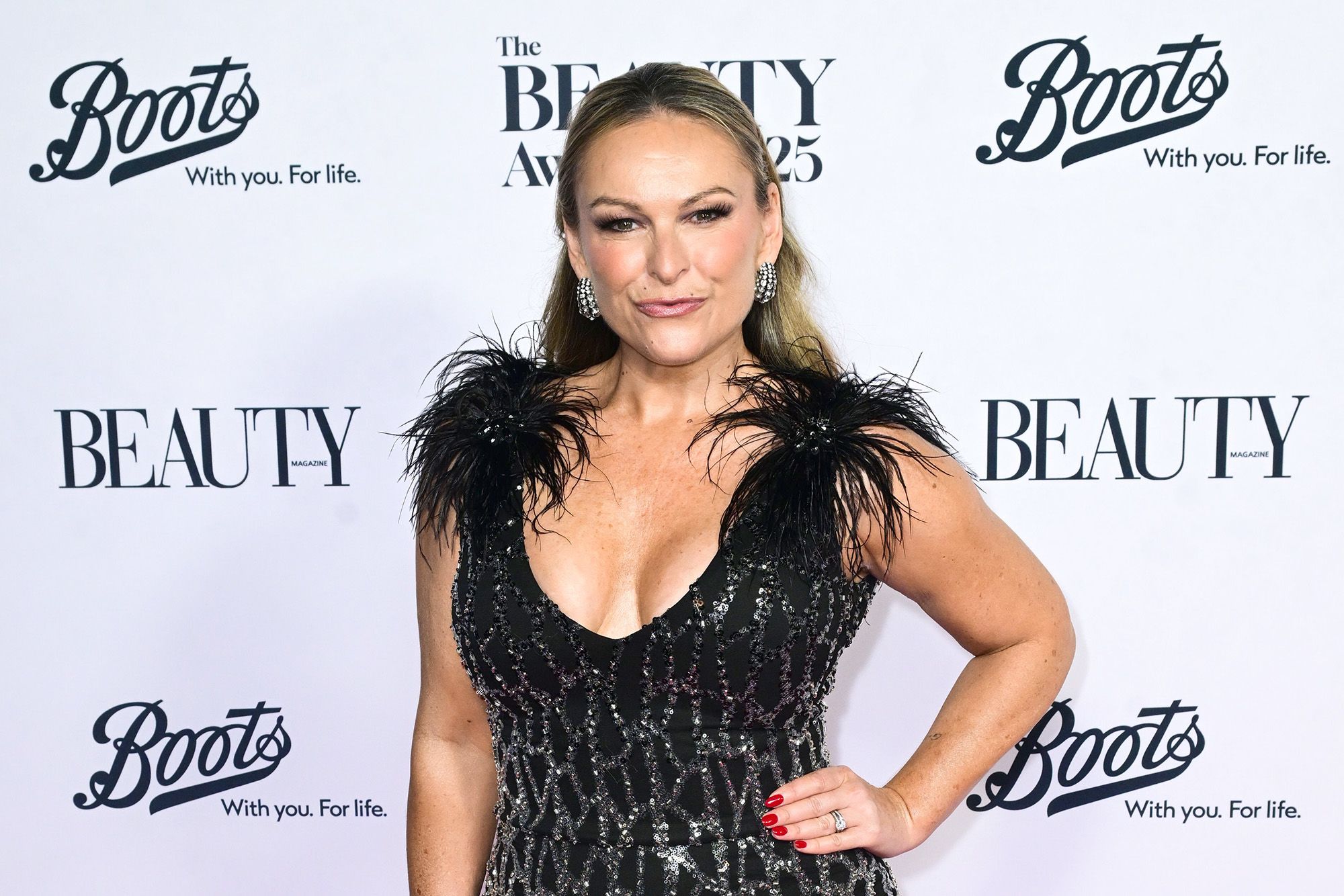 Mel Schilling is pictured at The Beauty Awards in London on November 24, 2025.