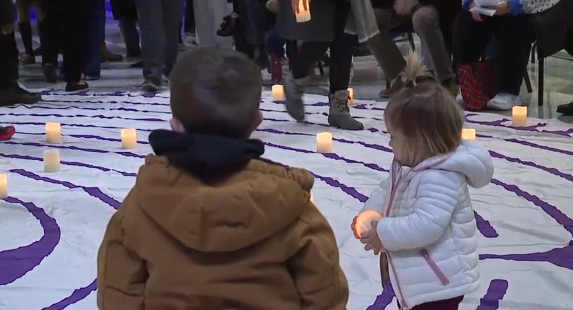Johns Hopkins Bayview holds Light the Labyrinth holiday celebration