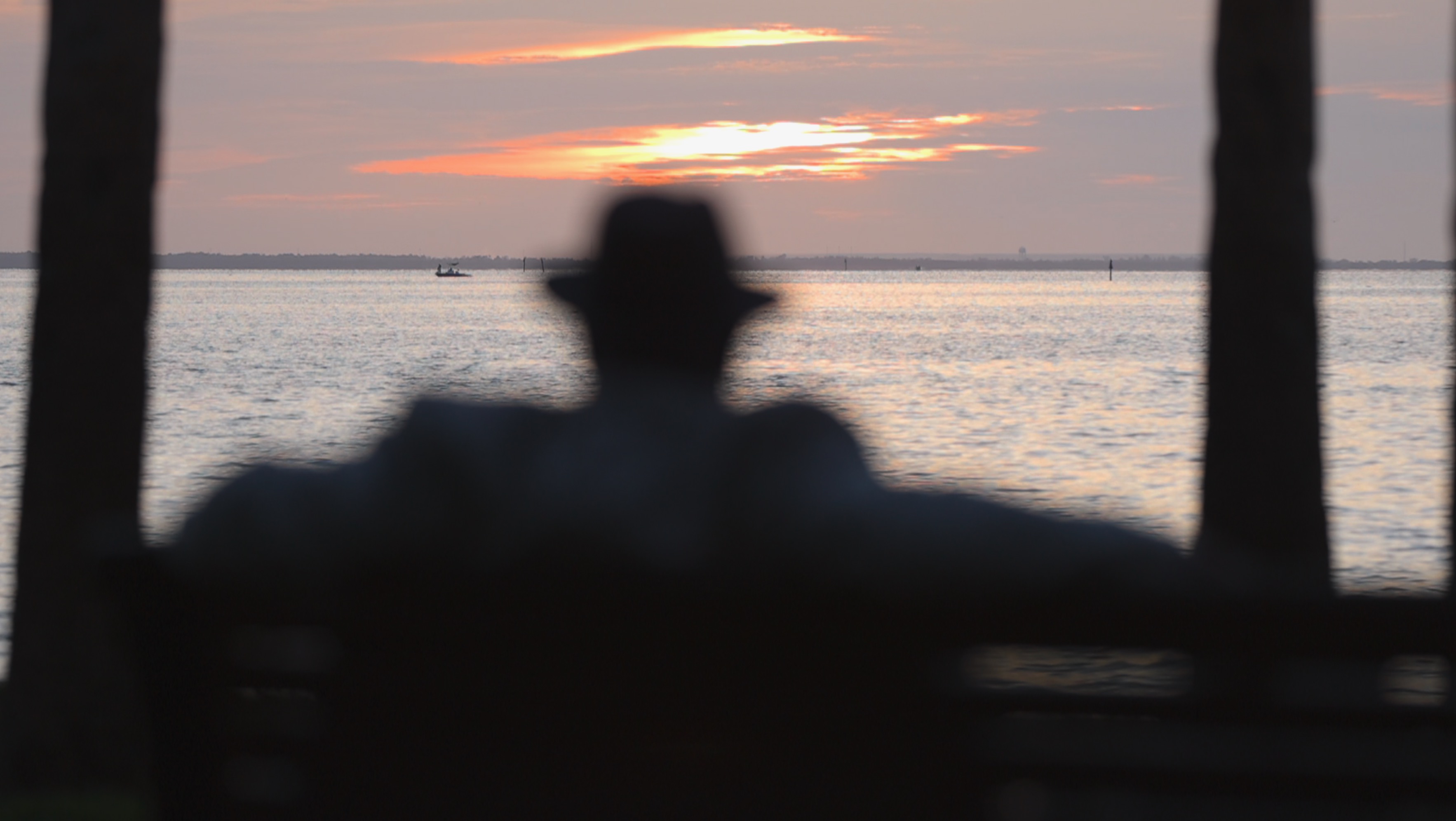Al Nixon enjoying the sunrise at Vinoy Park, St. Pete.