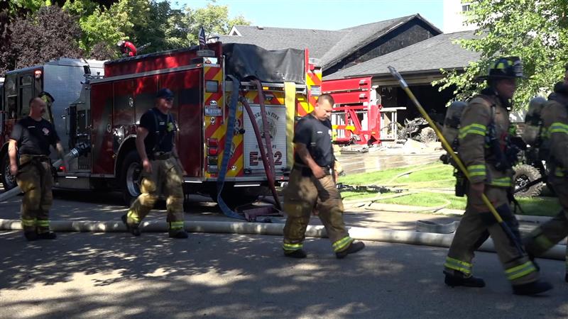 Meridian firefighters on the scene