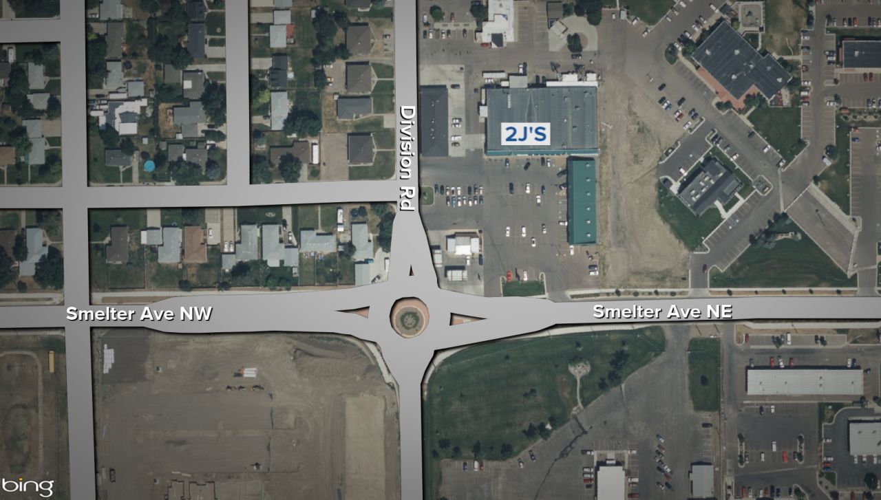 Lane closures at Great Falls roundabout
