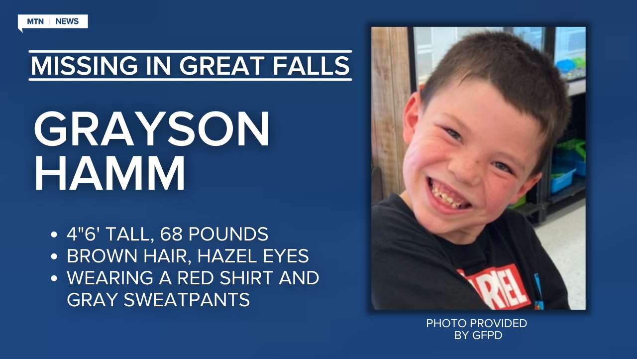 The Great Falls Police Department is asking for help finding Grayson Hamm. 