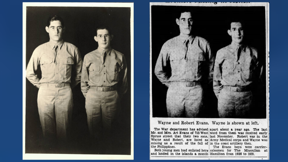 US Army Private Wayne M. Evans of Hamilton was accounted for on March 30, 2020