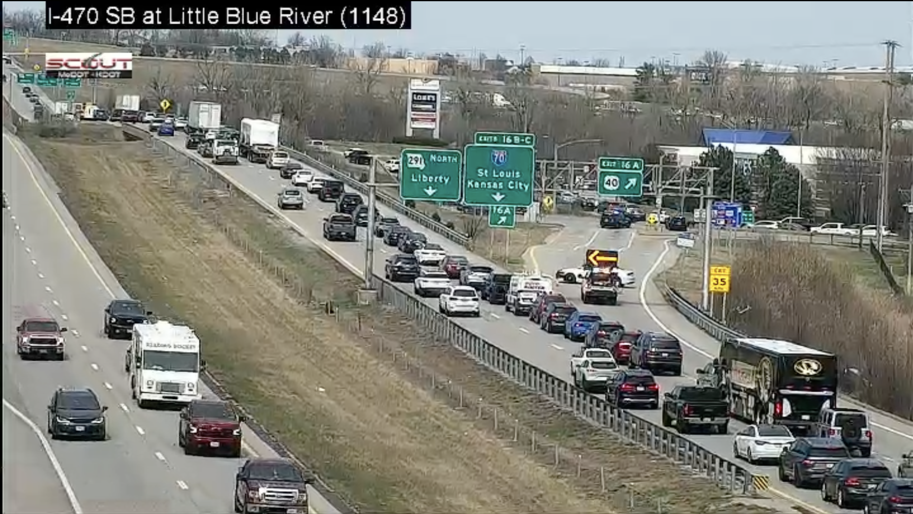 Police activity delays traffic near I-470 and U.S. 40 Highway in Independence